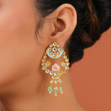 Meher - Nazm Chandbali Earring, Women Gold Chandbali Earrings