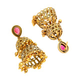 Aaroh - moon echo collar necklace set ( Women Gold Collar Necklace Set )