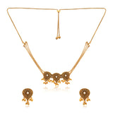 Aaroh - golden tinkle choker necklace set ( Women Gold Kundan Choker Set )