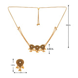 Aaroh - golden tinkle choker necklace set ( Women Gold Kundan Choker Set )