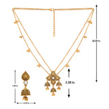 Aaroh - tiny bells short necklace set ( Women Gold Kundan Necklace Set )