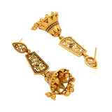 Aaroh - bellchime short necklace set ( Women Gold Temple Pendant Set )