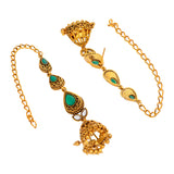 Aaroh - mystic chime jhumki earring ( Women Gold Kaan Chain Jhumki )