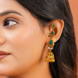 Aaroh - mystic chime jhumki earring ( Women Gold Kaan Chain Jhumki )