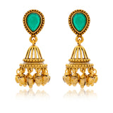 Aaroh - soul echo jhumki earring ( Women Gold Pink Mini Jhumki )