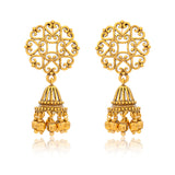 Aaroh -  echo bloom jhumki earring ( Women Gold Floral Jhumki )