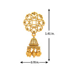 Aaroh -  echo bloom jhumki earring ( Women Gold Floral Jhumki )