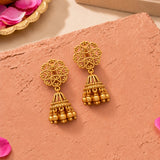 Aaroh -  echo bloom jhumki earring ( Women Gold Floral Jhumki )