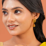Aaroh -  echo bloom jhumki earring ( Women Gold Floral Jhumki )