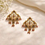 Arabian Nights Antique Oxidized Golden Brass Earrings