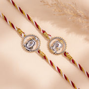 Shiv Shakti Blessings Designer Bhaiya-Bhabhi Rakhi Set