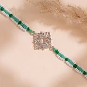 Vintage Filigree  Designer Brass Rakhi For Brother