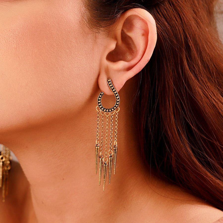 Fringes Dazzle In Fringe Earrings – VOYLLA - Main Image