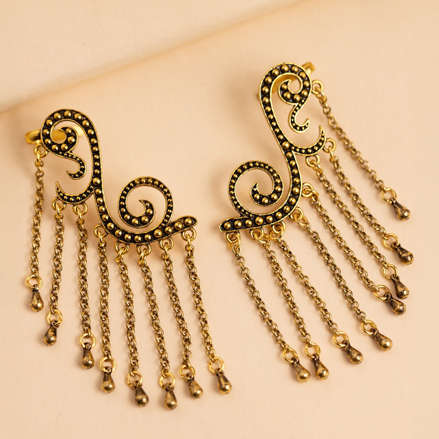 Fringes Playful Statement Ear Cuff Earrings – VOYLLA