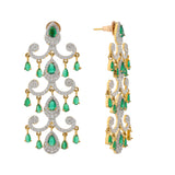 Royal Romance Elsa Emerald Statement Earrings