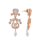 Royal Romance Kama Rose Gold Drop Earrings