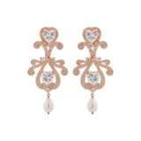 Royal Romance Kama Rose Gold Drop Earrings