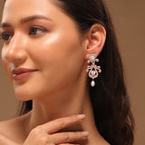 Royal Romance Kama Rose Gold Drop Earrings