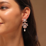Royal Romance Kama Rose Gold Drop Earrings