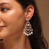 Royal Romance Margaret Rose Gold Statement Earrings