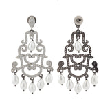 Royal Romance Margaret Black Statement Earrings