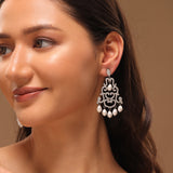 Royal Romance Margaret Black Statement Earrings