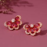 Royal Romance Ayiana Rose Gold Stud Earrings
