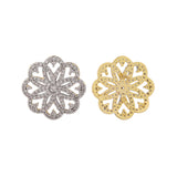 Sparkling Elegance Love Bloom Gold Stud Earrings