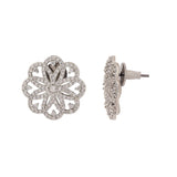 Sparkling Elegance Love Bloom Stud Earrings