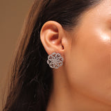 Sparkling Elegance Love Bloom Stud Earrings