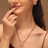Sparkling Elegance Rose Bloom Mangalsutra Gift Set