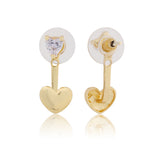 Valentines Day Interchangeable Heart Drop Earring