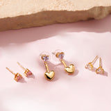 Valentines Day Interchangeable Heart Drop Earring