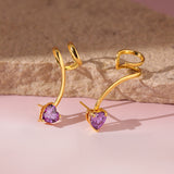 Valentines Day Cupid Heart Ear Cuff Earrings