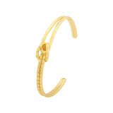 Valentine’s Day Golden Knotted Love Cuff Bracelet