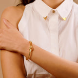 Valentine’s Day Golden Knotted Love Cuff Bracelet