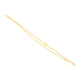 Valentine’s Day Golden Heart Layered Chain Bracelet