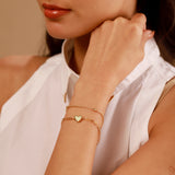 Valentine’s Day Golden Heart Layered Chain Bracelet