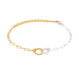 Valentine’s Day Golden Linked Circles Bracelet