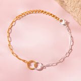 Valentine’s Day Golden Linked Circles Bracelet