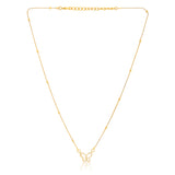Valentine’s Day Golden Flutter Heart Butterfly Necklace