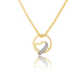 Valentine’s Day Golden Embrace Orbit Pendant