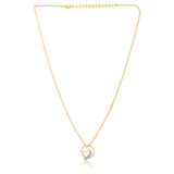 Valentine’s Day Golden Embrace Orbit Pendant