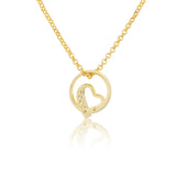 Valentine’s Day Golden Embrace Orbit Pendant