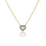 Valentine’s Day Golden Mini Heart Crystal Necklace
