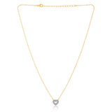 Valentine’s Day Golden Mini Heart Crystal Necklace