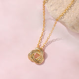 Valentine’s Day Golden Infinity Knot Necklace