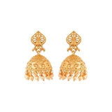Golden Reprise Faux Pearls Embellished Earrings
