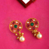 Coloured Gems Embellished Earrings