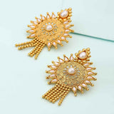 Pearl Beads Studded Traditional Dangler Earrings